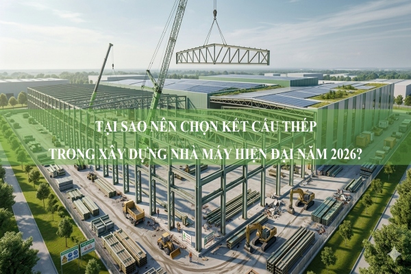 Tại sao nên chọn kết cấu thép trong xây dựng nhà máy hiện đại năm 2026?